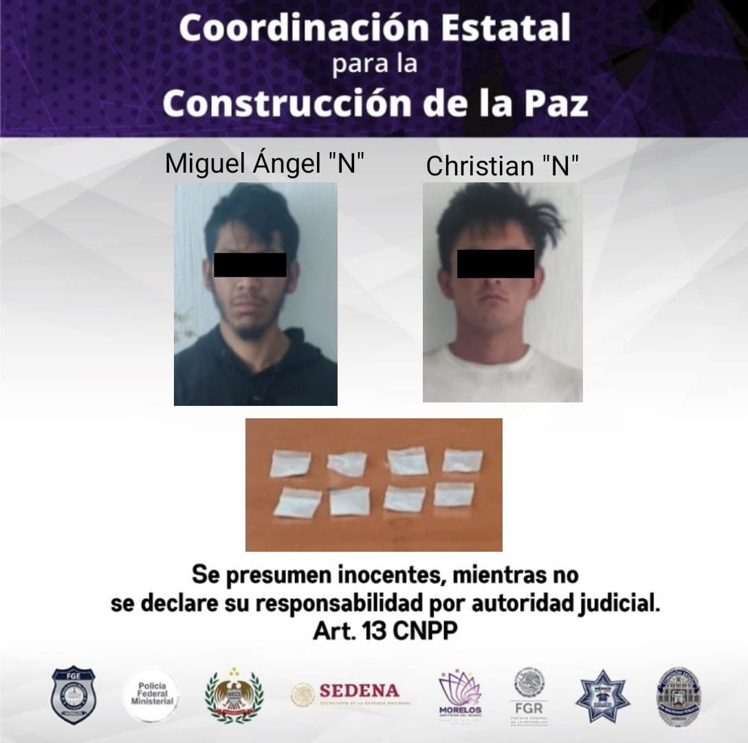 Detienen a dos hombres por narcomenudeo y posesión de vehículo robado ...