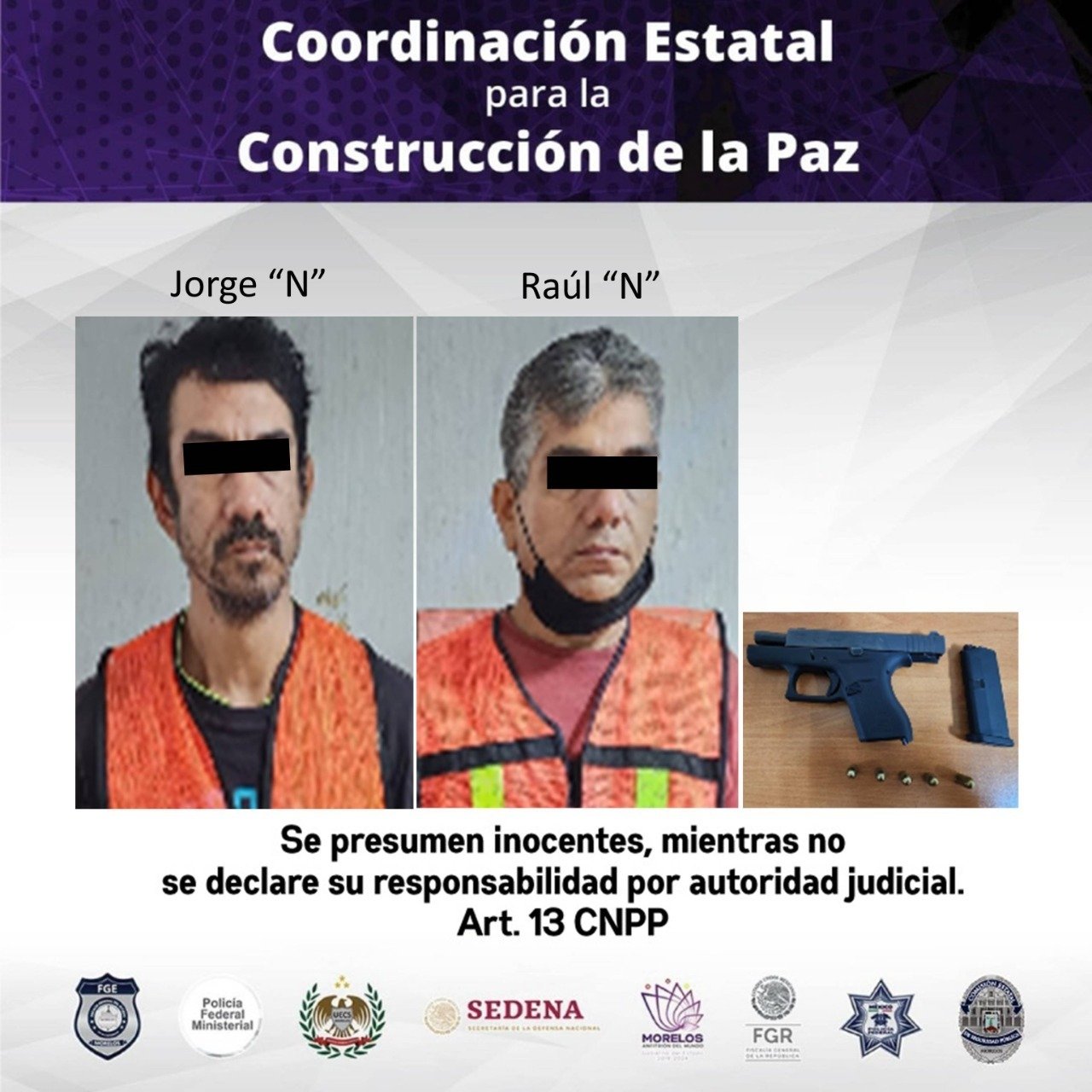 Detienen a dos sujetos por robo de vehículo y portación de armas de ...