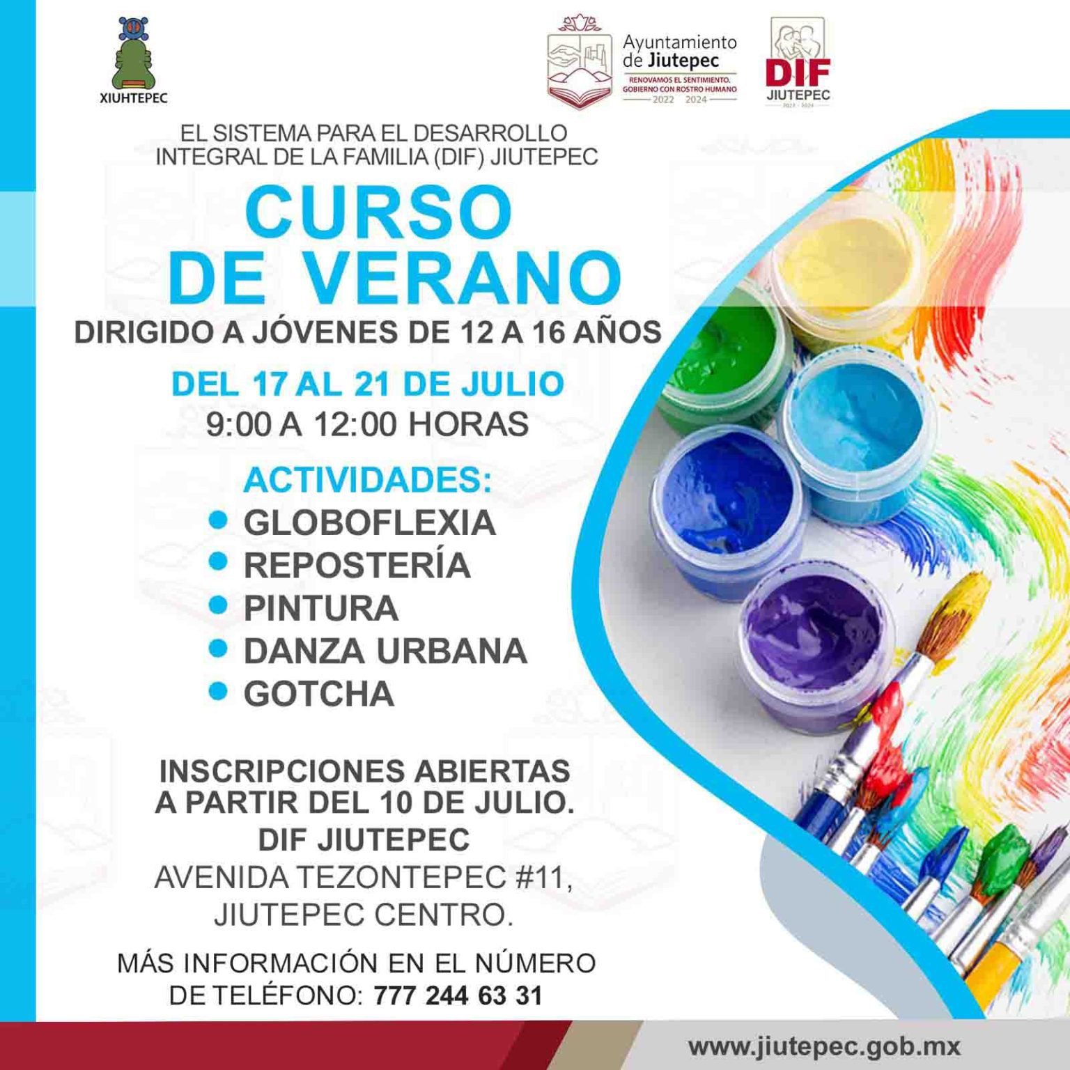 Invita DIF Jiutepec a jóvenes y a infantes a curso de verano